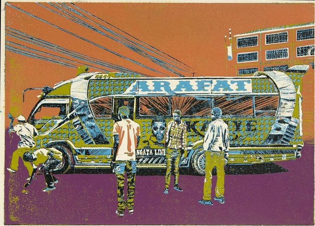 Ongata Line Sacco print