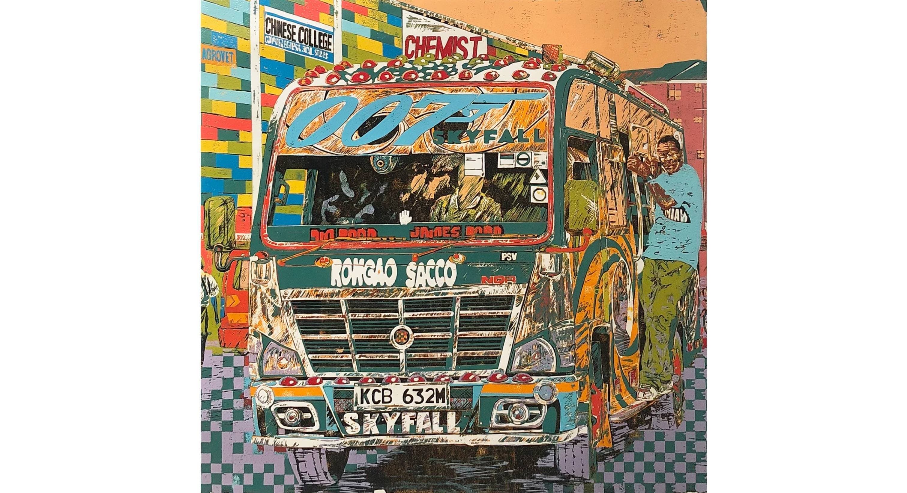 007 Skyfall - Rongao Sacco matatu art print by Dennis Muraguri