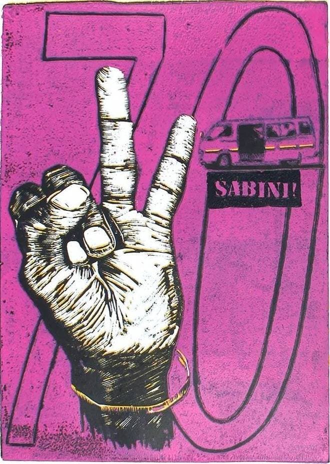 Beba Sabini! pink matatu art print by Dennis Muraguri