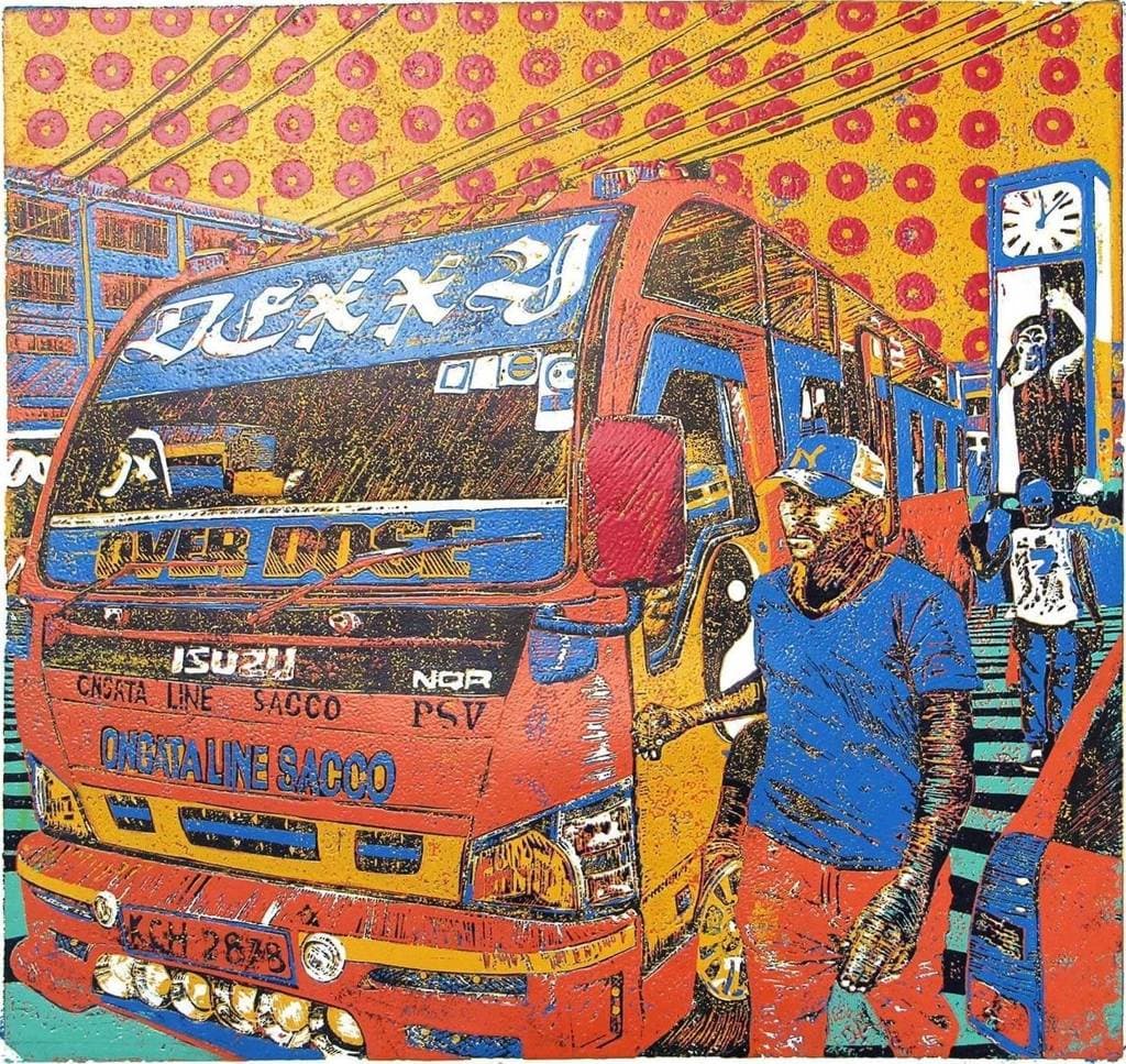 Ongata Line Sacco print