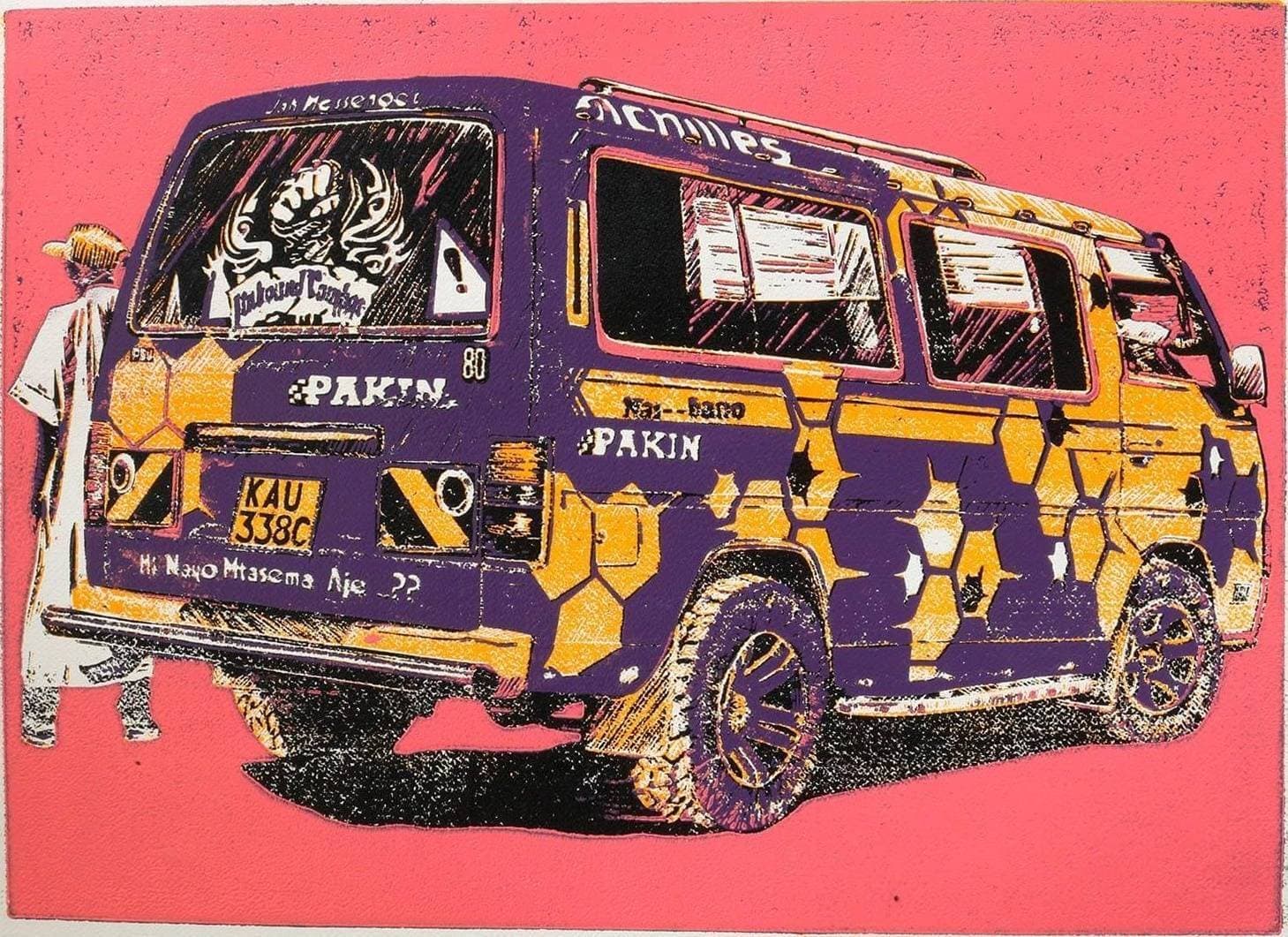 Jah Messenger Purple matatu art print by Dennis Muraguri