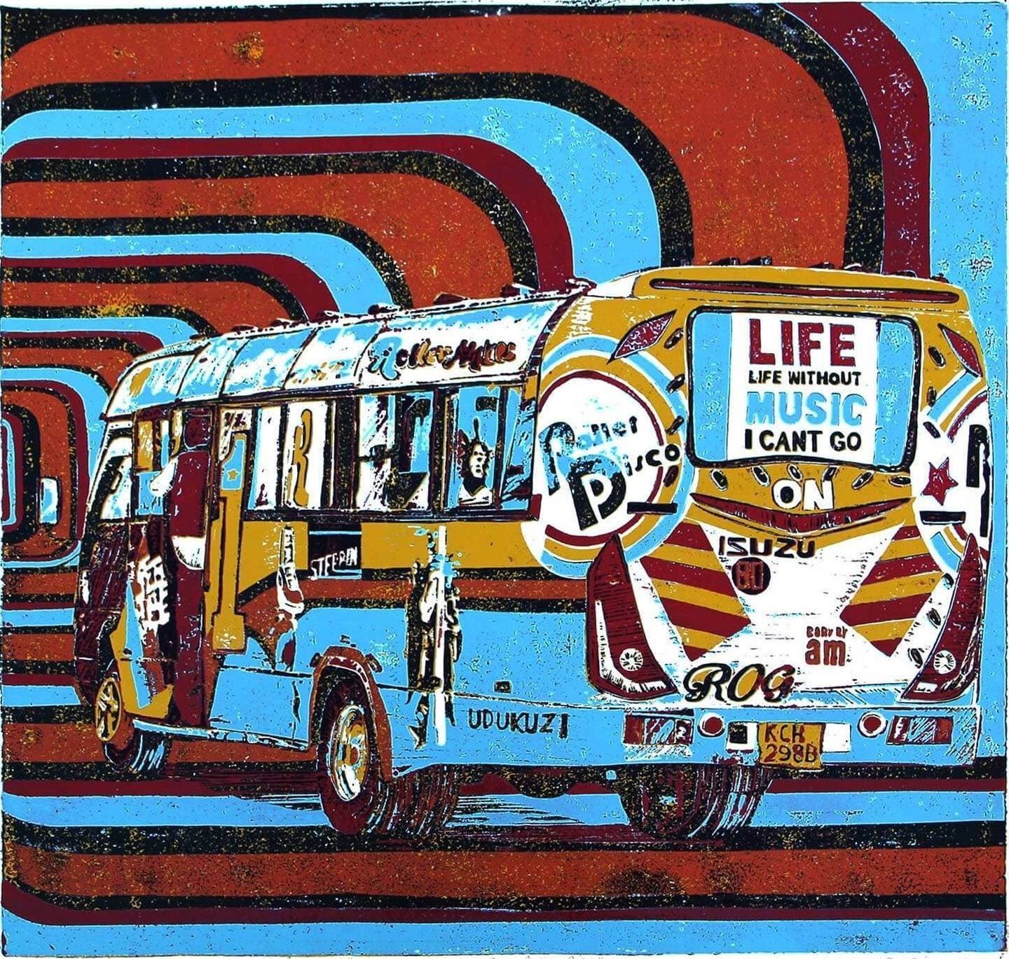 Steel Pulse Blue matatu art print by Dennis Muraguri
