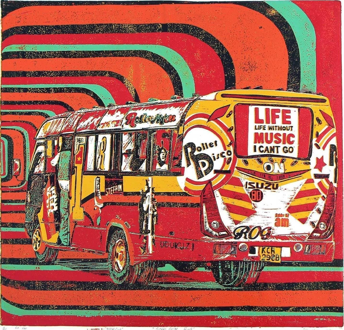 Steel Pulse Red matatu art print by Dennis Muraguri