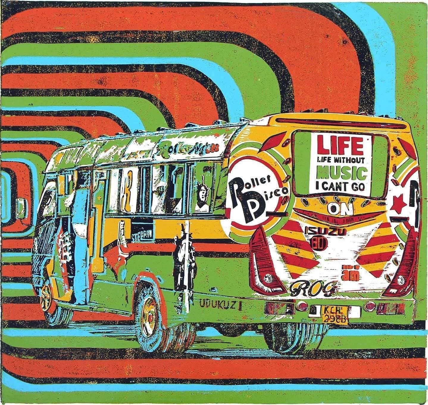 Steel Pulse Green matatu art print by Dennis Muraguri