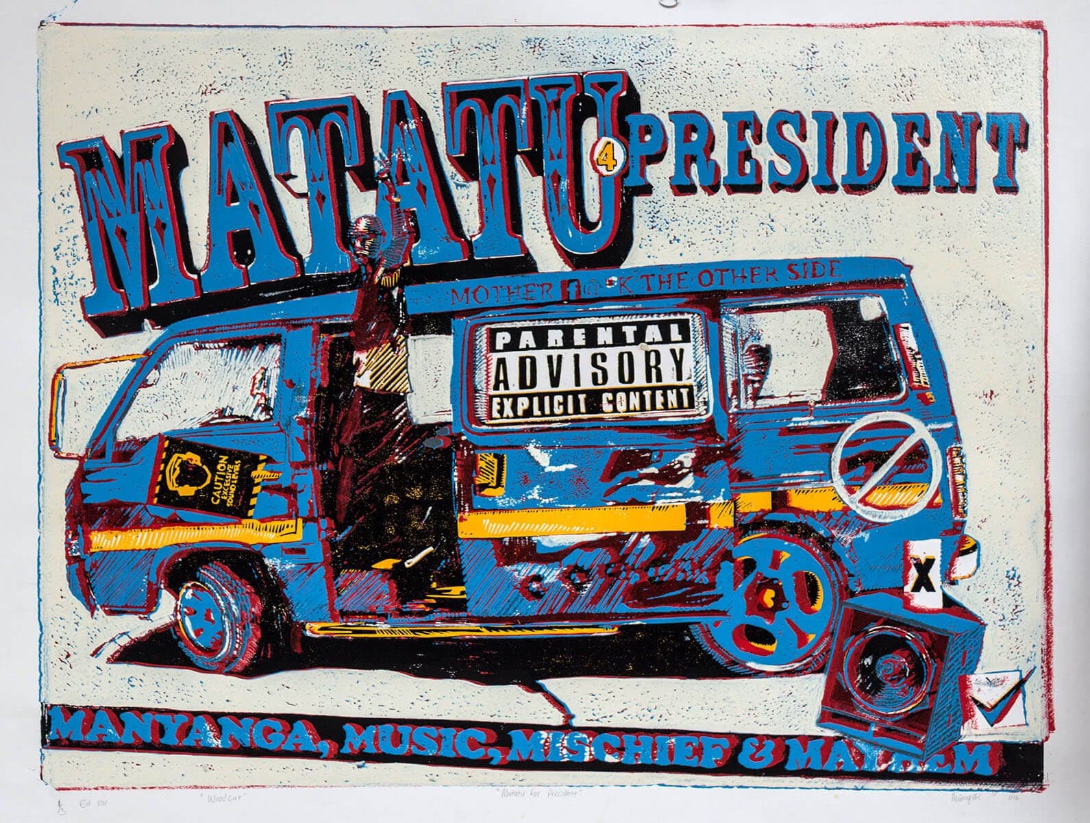 Matatu for President matatu art print by Dennis Muraguri