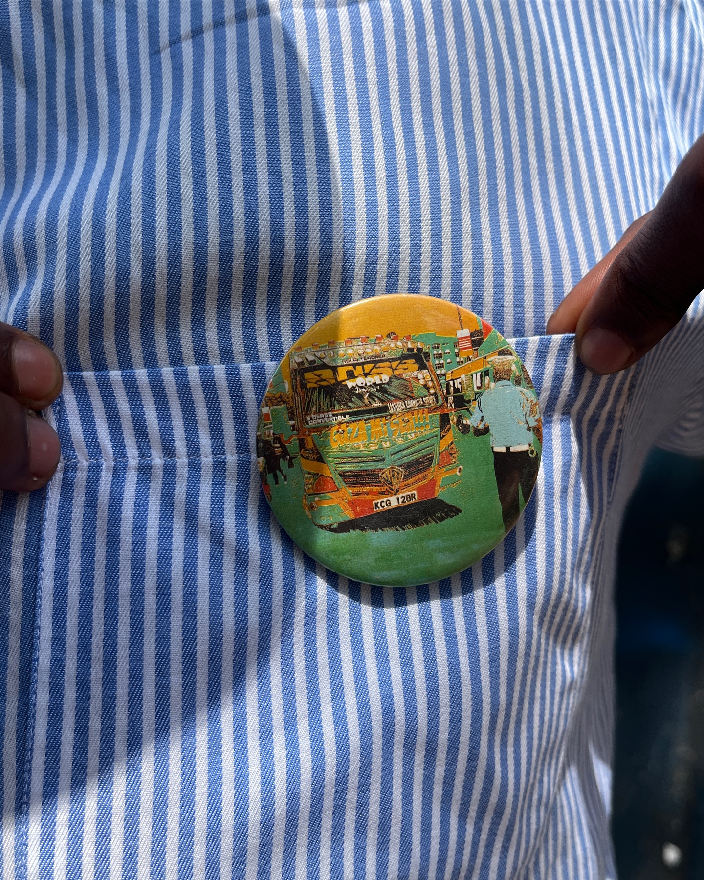 Dennis Muraguri attire hang tag