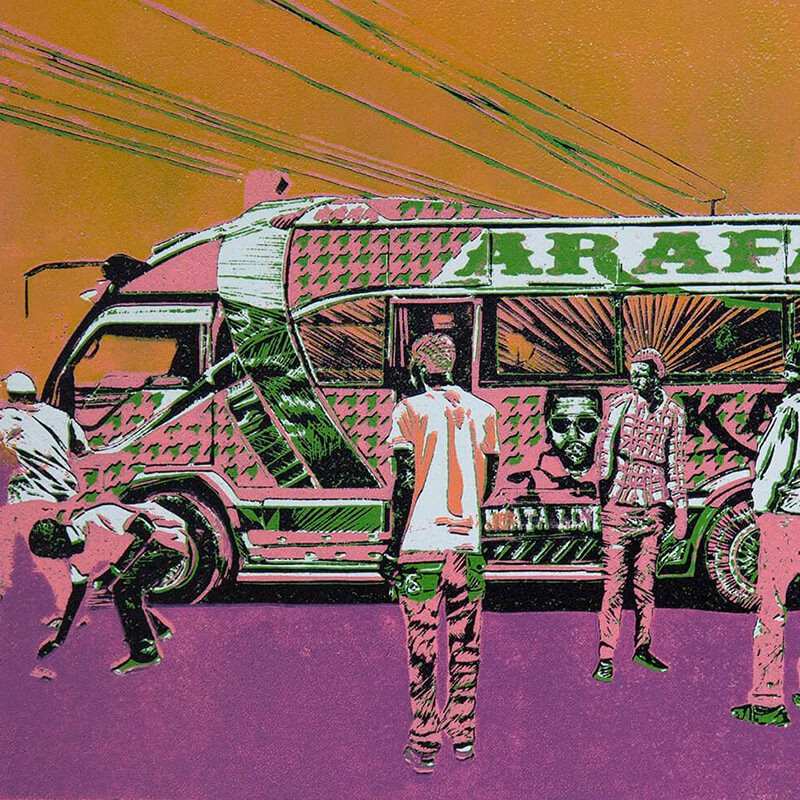 Arafat matatu art print by Dennis Muraguri